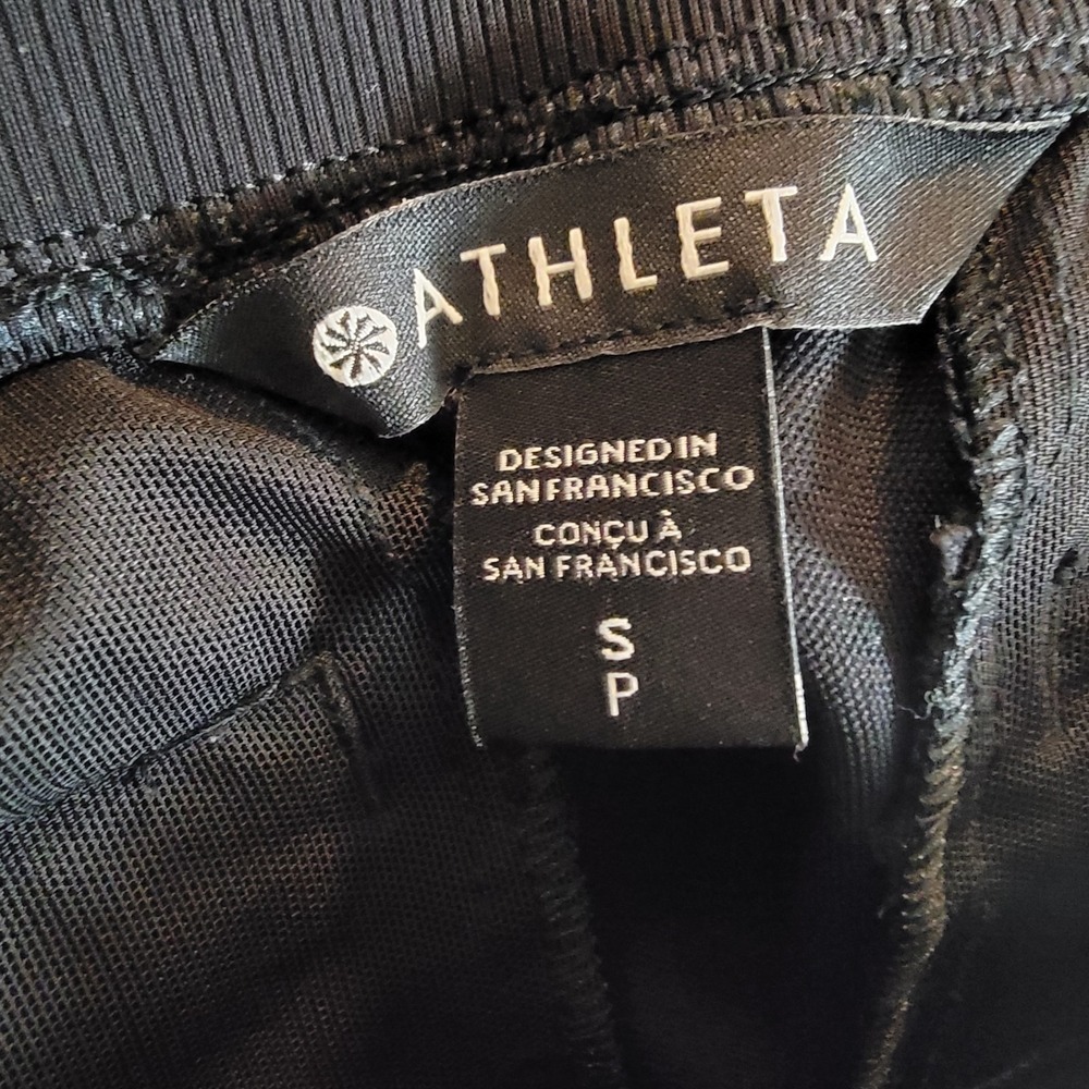 Athleta Venice Jogger Legging Black Size Large Zip Pockets Logo Size S P - Picture 2 of 4